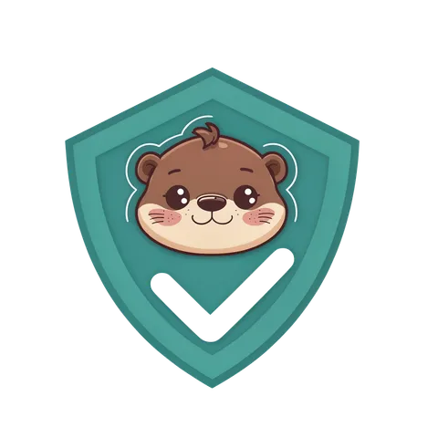 Teal shield badge with the Otterly otter face and a large tick — the Otterly Minimum Standard seal